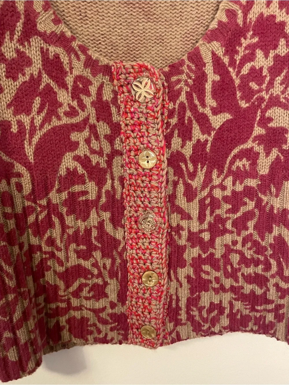 Vintage Free People Rabbit Hair/ Lambswool Cardigan Top - Picture 2 of 6